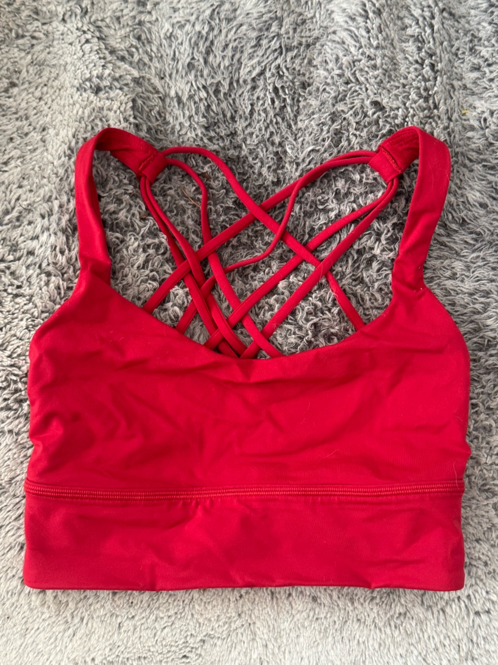 lululemon athletica Red Strappy Sports Bra